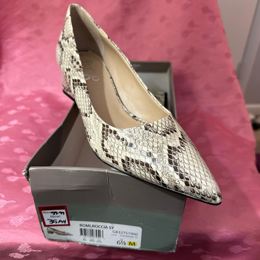 Franco Sarto Snake Print Heels